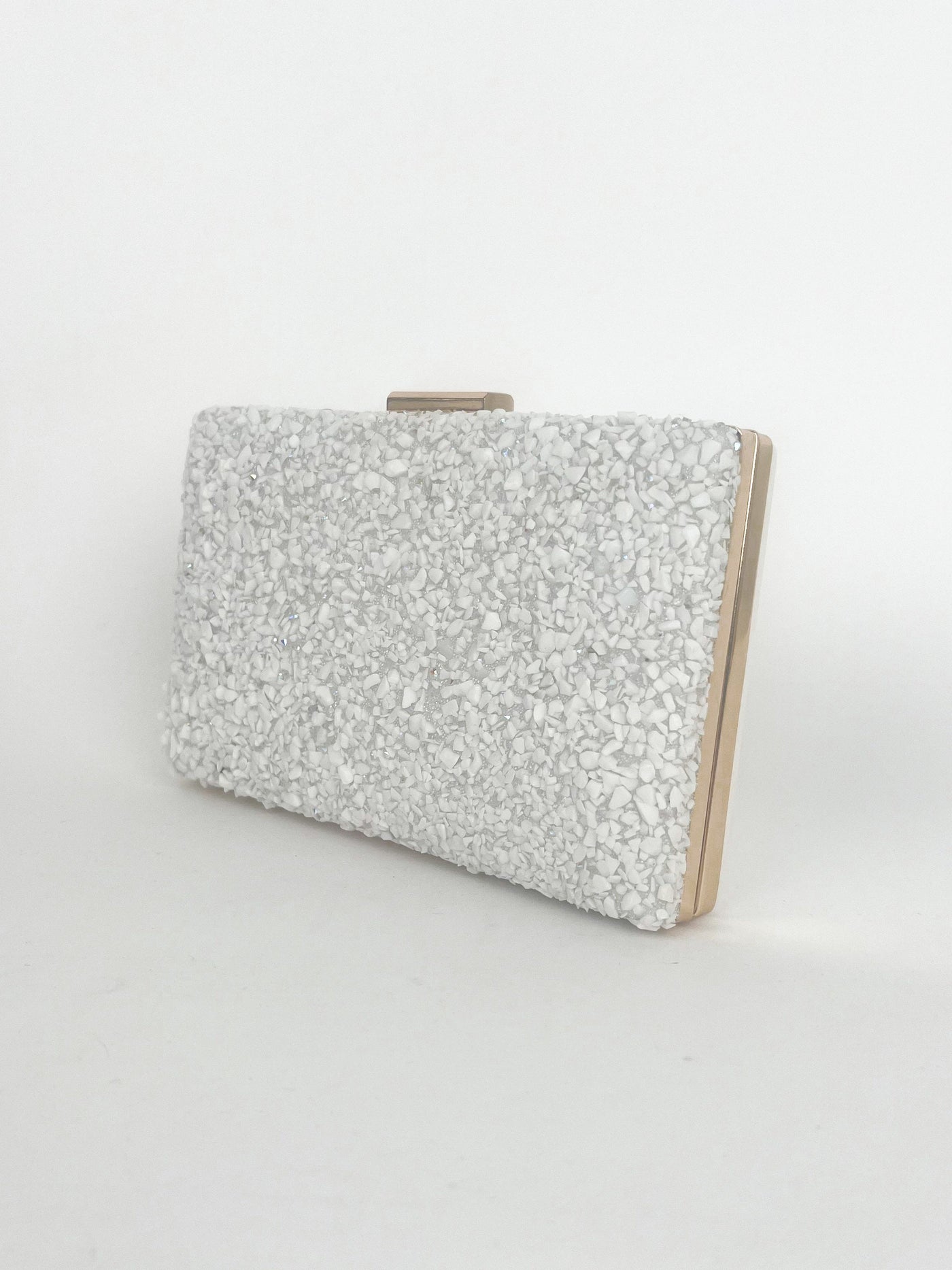 White stone clutch
