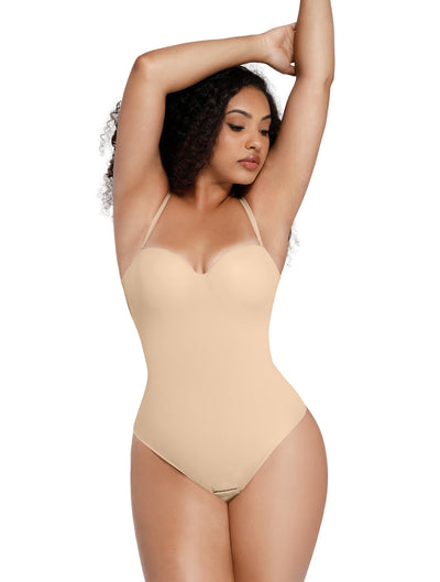 Schulterfreier Stützender Shapewear-Body
