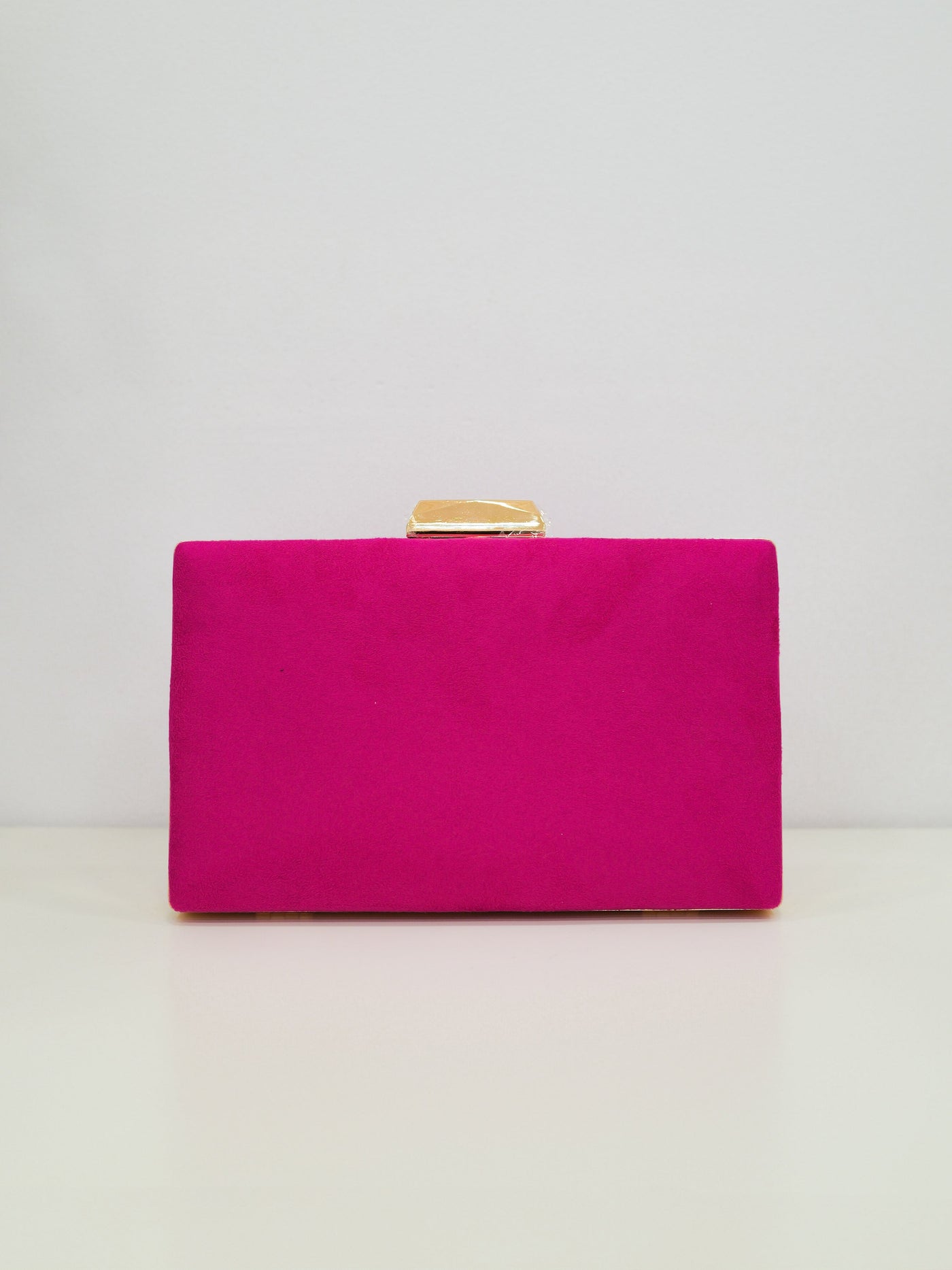 Fuchsia braided clutch