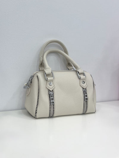 Beige mini zipper bag