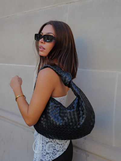 Large black knot bag