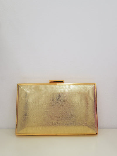 Golden textured clutch