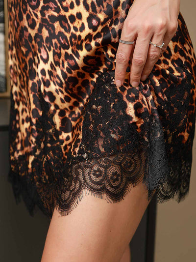 Reine Seide Spitze Slip Nachthemd Kleid