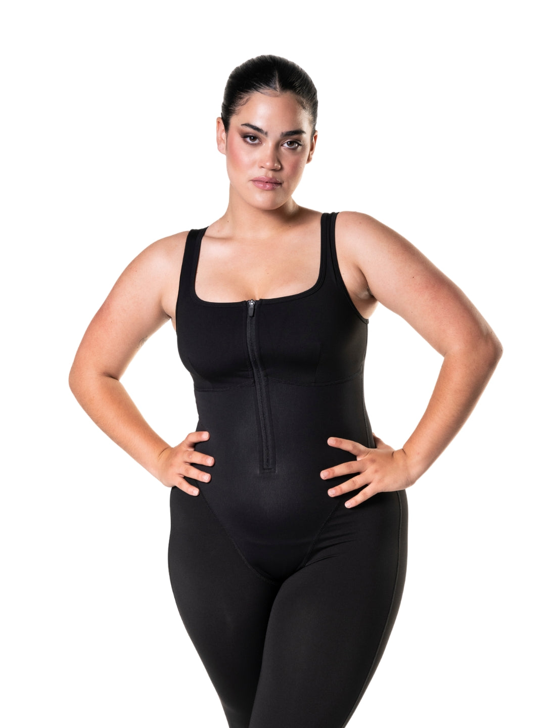 Catsuit mit vorderem Reißverschluss
