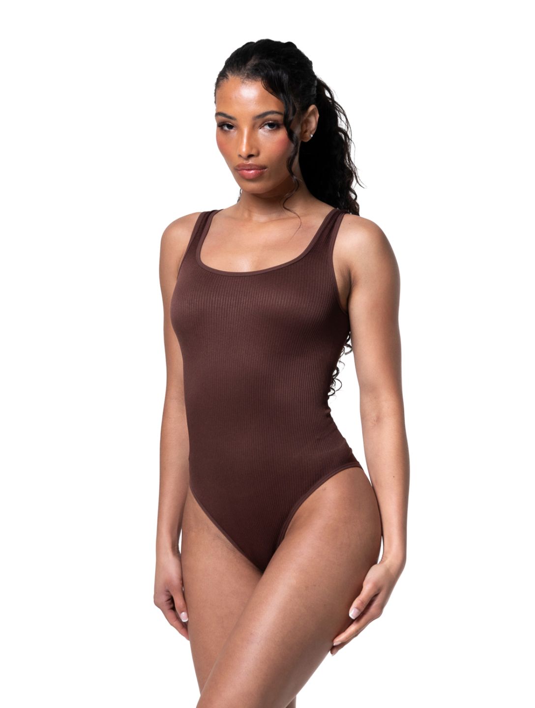 Figurbetonter, gerippter Shapewear-Body