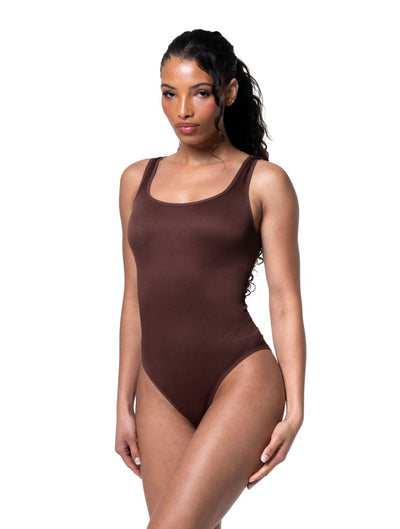 Figurbetonter, gerippter Shapewear-Body