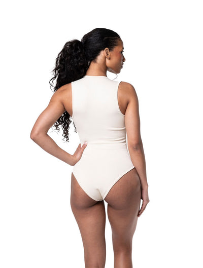 Gerippter Shapewear-Body mit Carré-Ausschnitt