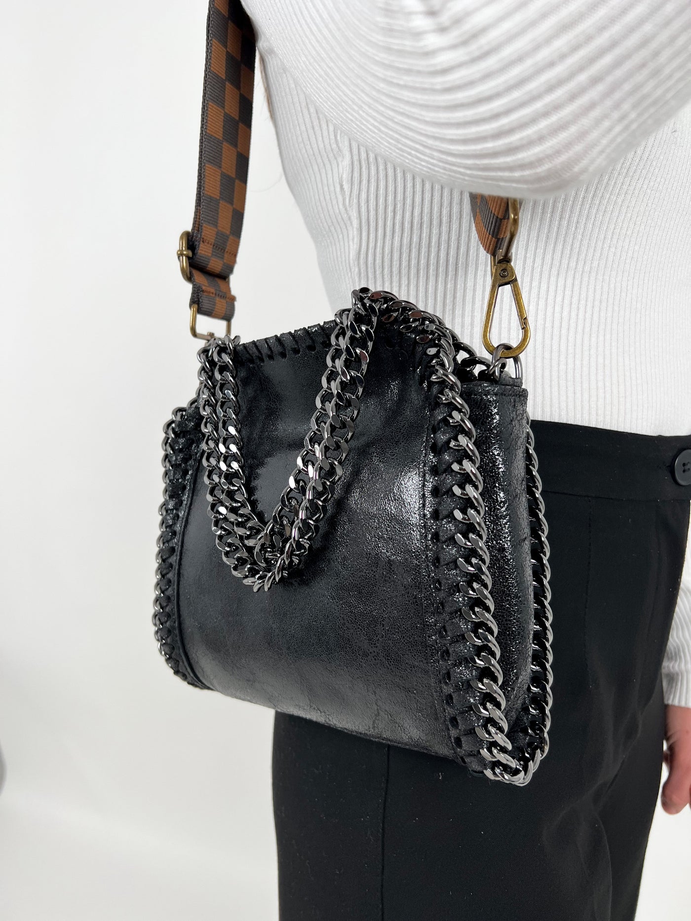 Black glitter mini bag